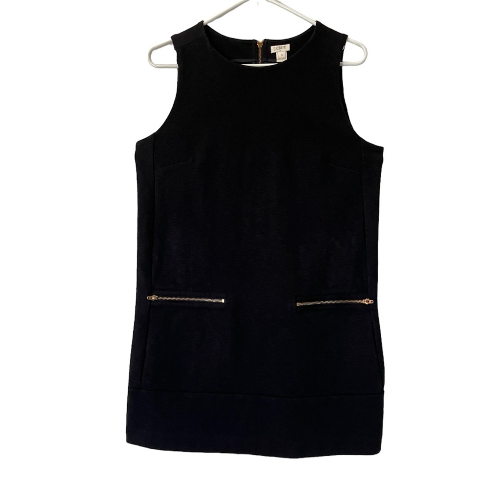 J. Crew Black Sleeveless Sheath Dress